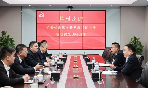 钦州市钦南区委书记黄登成一行莅临南宫电子游戏调研