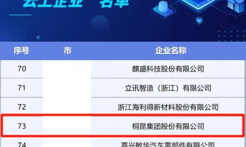 南宫电子游戏集团入选浙江省第二批制造业“云上企业”名单